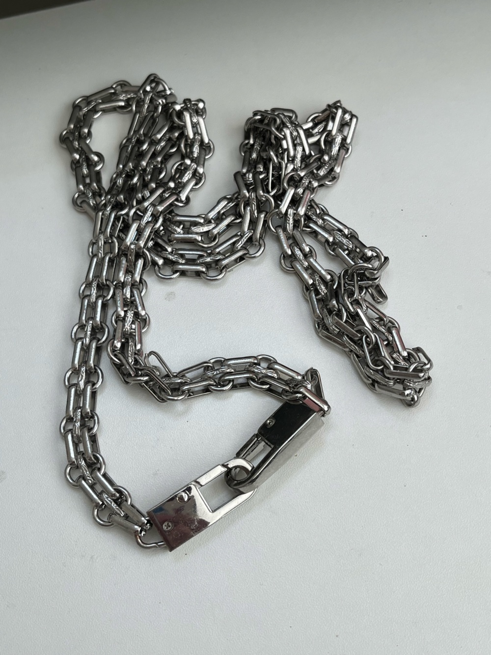Chunky Silver Chain Purse Chain 42” Decor for Handbags - Picture 5 of 6